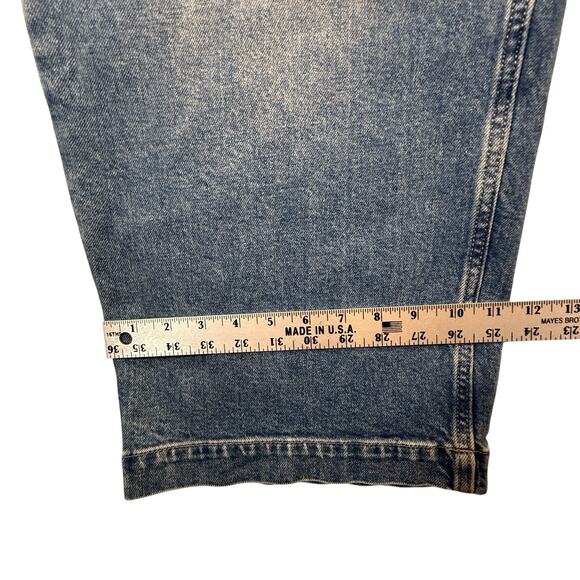 Banana Republic High Rise Wide Leg Cropped Jeans WOMENS SIZE 32 Medium Wash Clas - Picture 4 of 10
